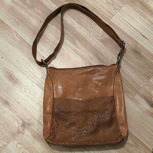 The Sak Tan Leather Shoulder Bag